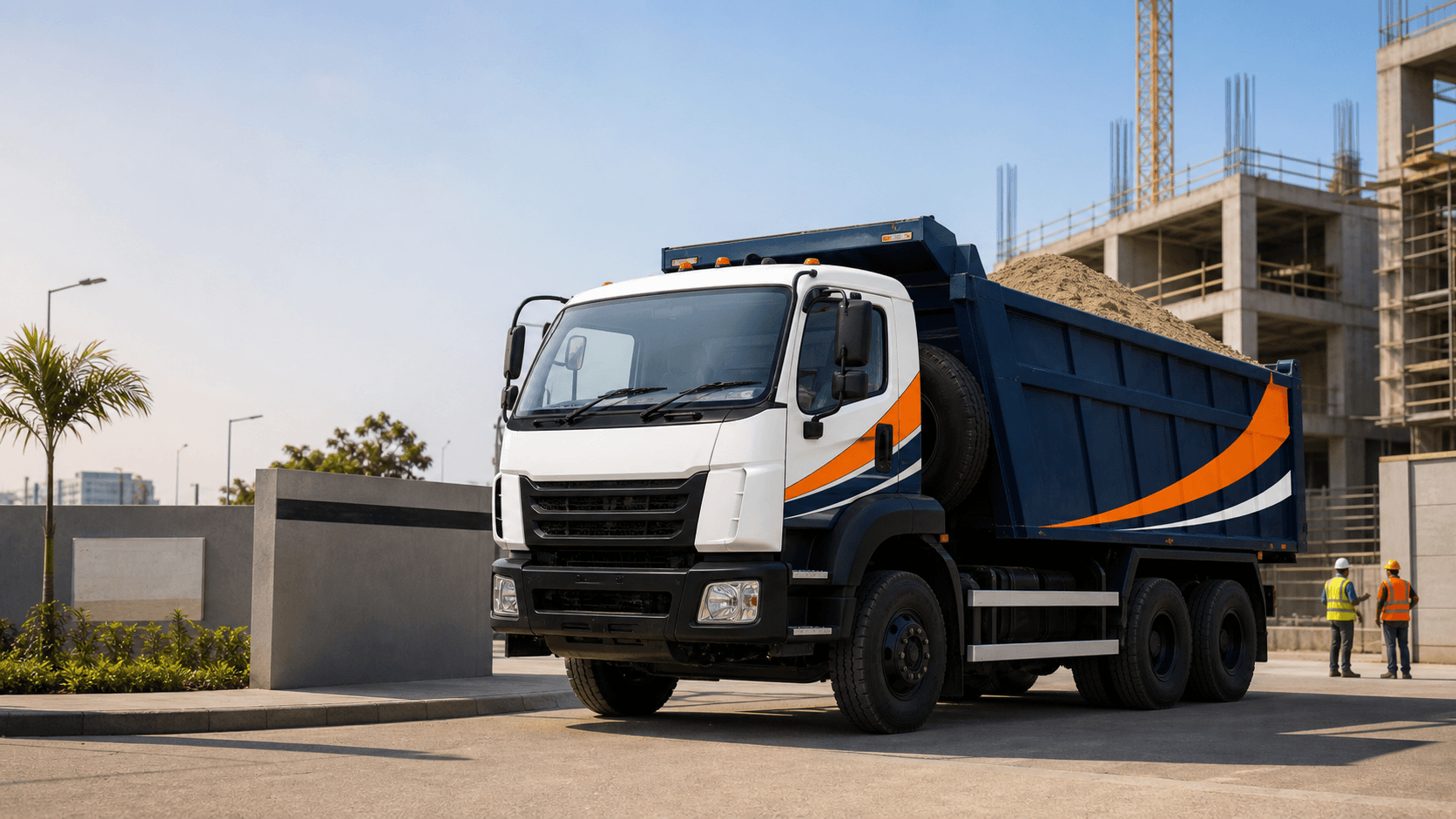 Tipper truck haulage with CargoMov construction logistics